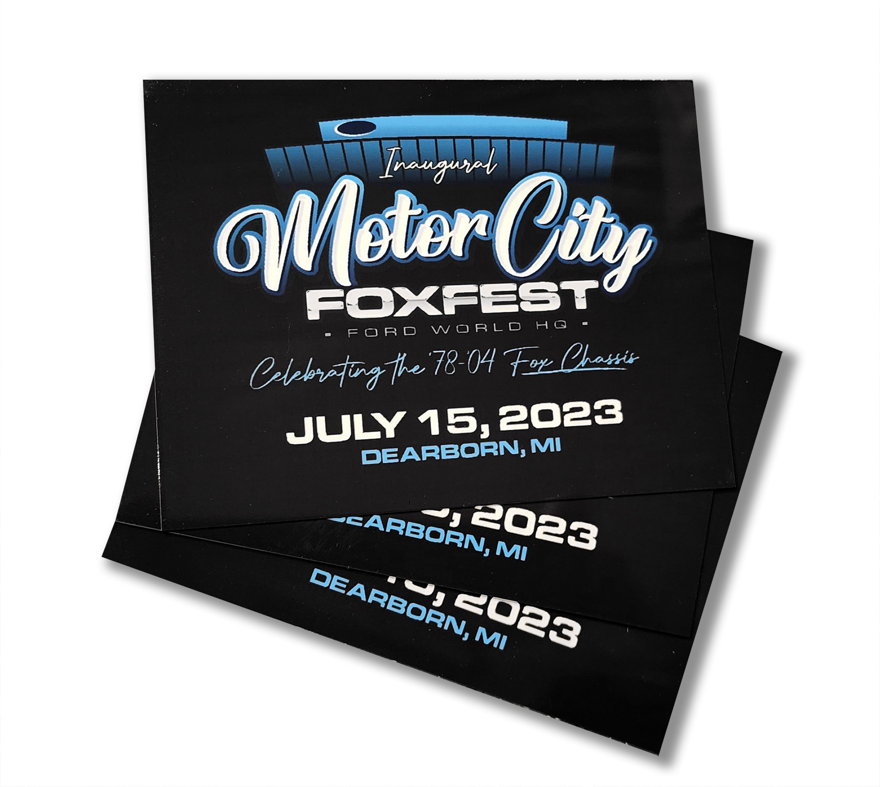 MOTOR CITY FOXFEST DASH PLAQUES From the 2023 Inaugural Event Motor